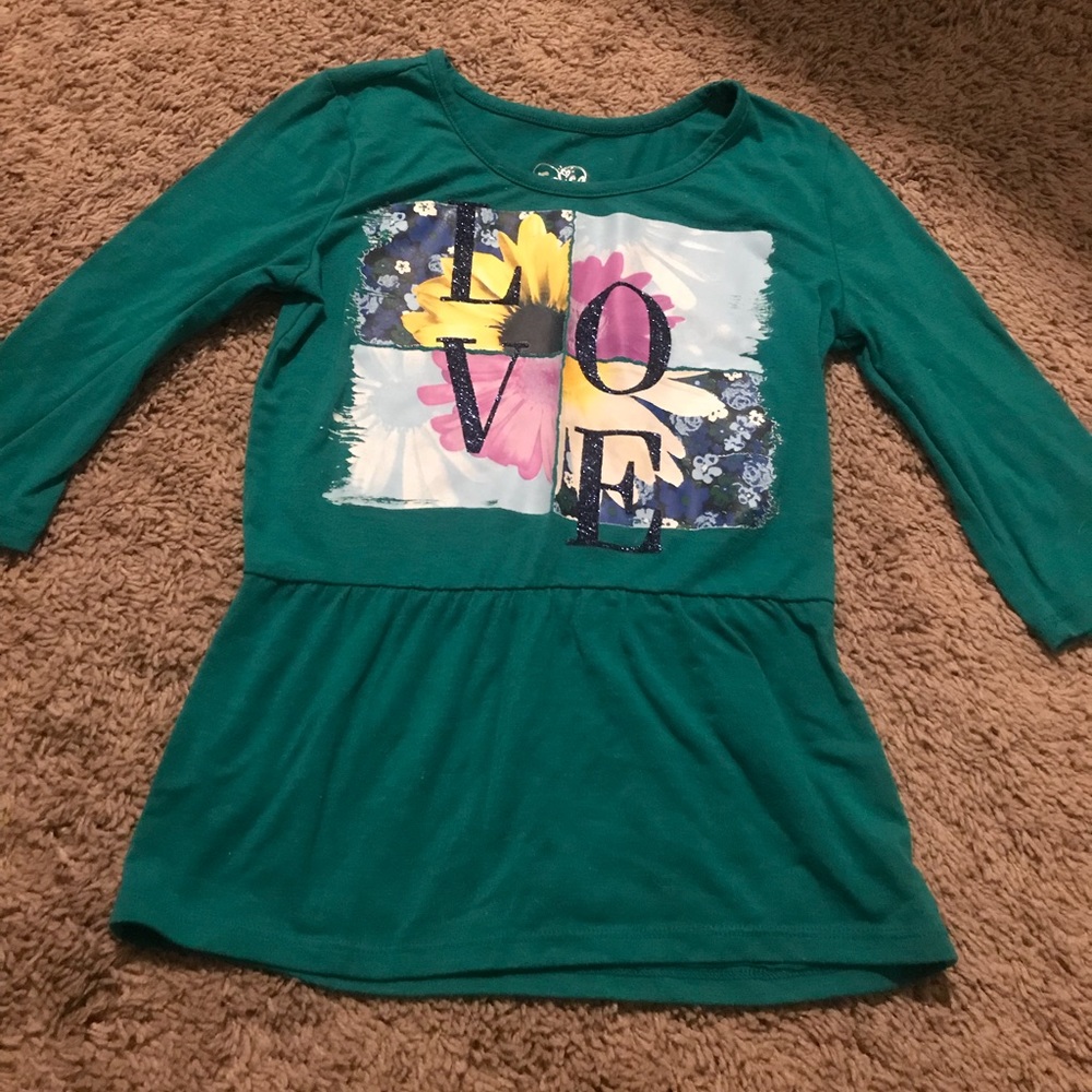 Teal blouse